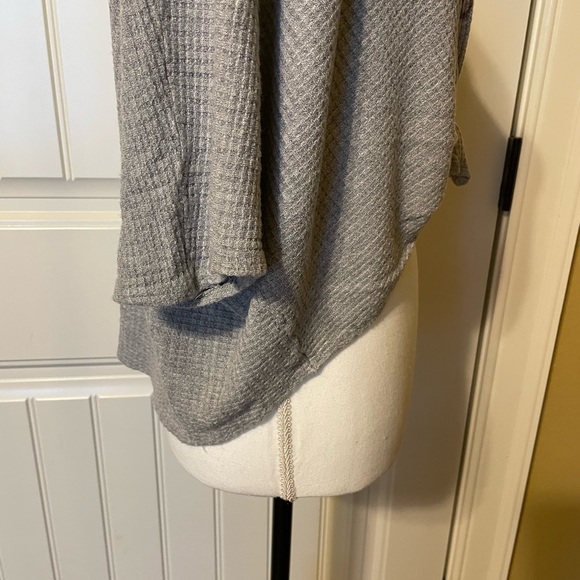 Razorback Football Crop Top Waffle Knit Shirt Gray Sz Medium Tie Knot Arkansas - Picture 5 of 5